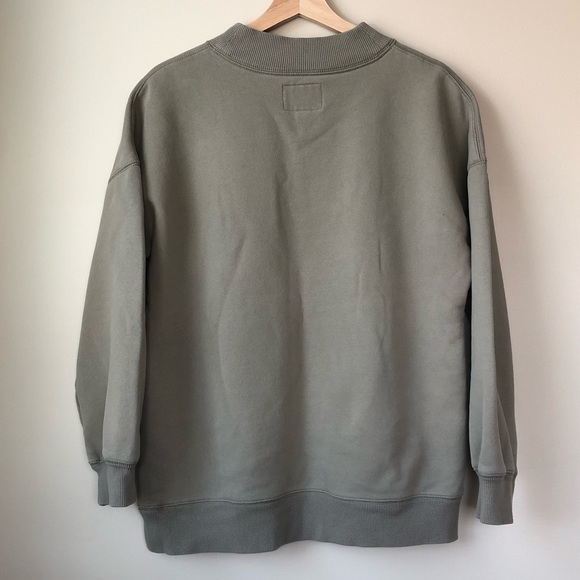 Sage green Roots crew neck - Picture 2 of 4